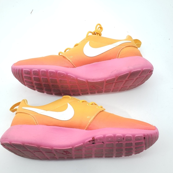 Womens Nike Rosherun Print Atomic Mango White Pink Glow Rare Sz 6.5 599432-801 - Picture 8 of 9